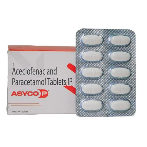 ASYCO P Tablet - Aceclofenac and Paracetamol Tablet for Pain and Inflammation Relief