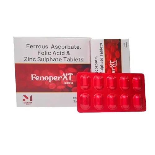 FENOPER XT Tablet - Iron, Folic Acid and Zinc Supplement for Hemoglobin Support